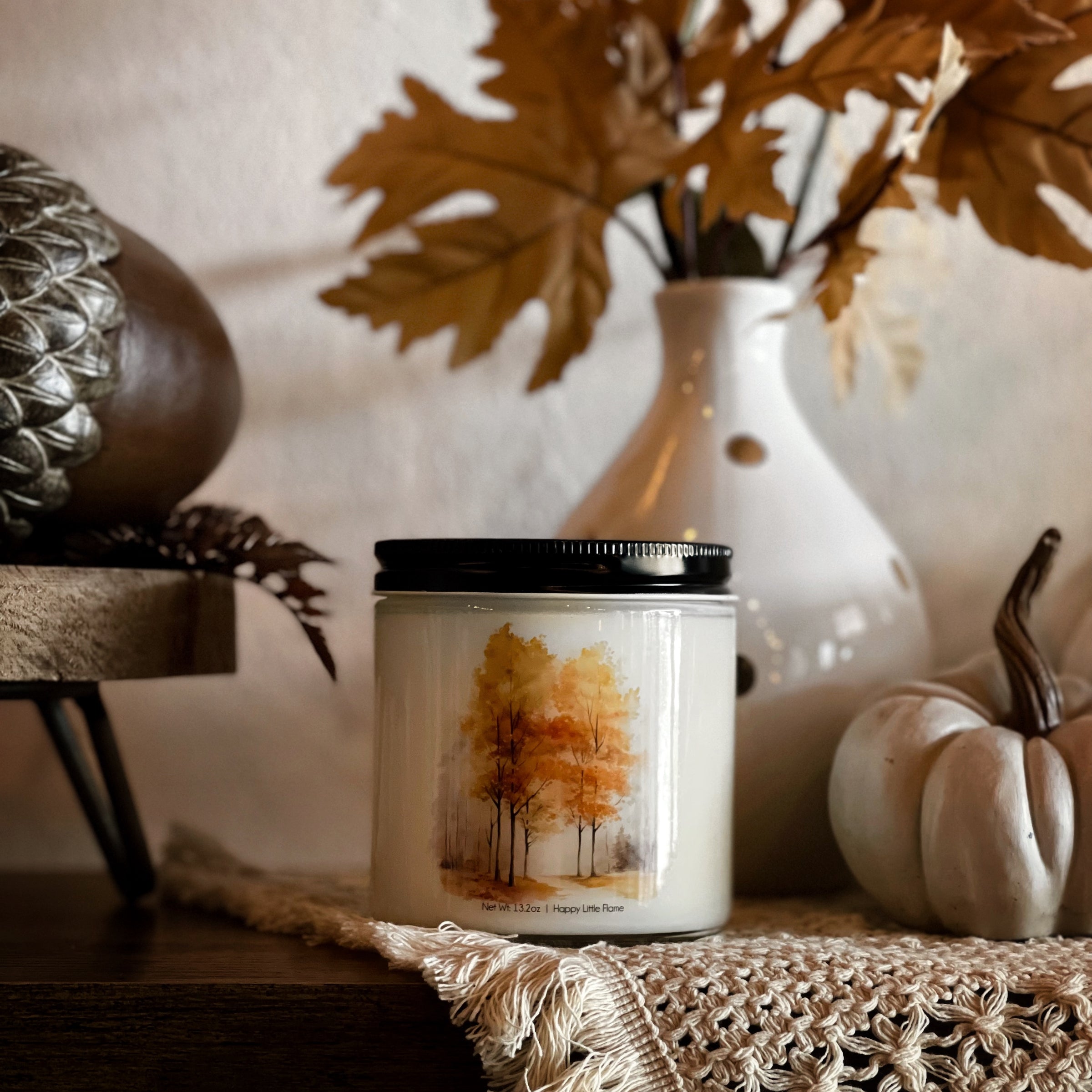 Autumn Watercolor Candles