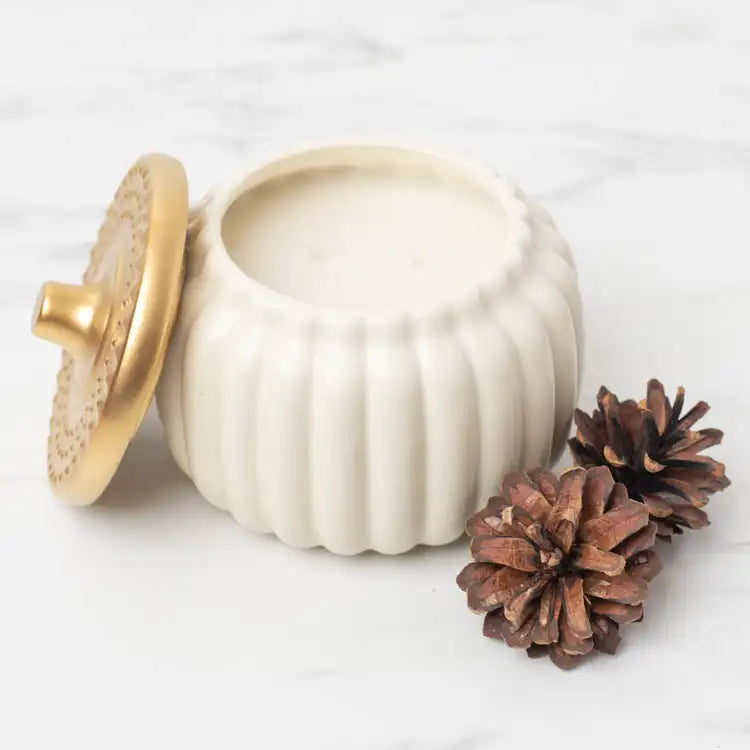 18oz Luxe Ceramic Pumpkin Candle