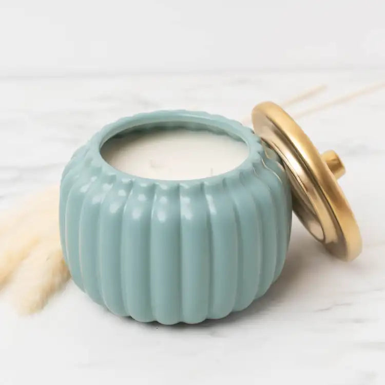 18oz Luxe Ceramic Pumpkin Candle
