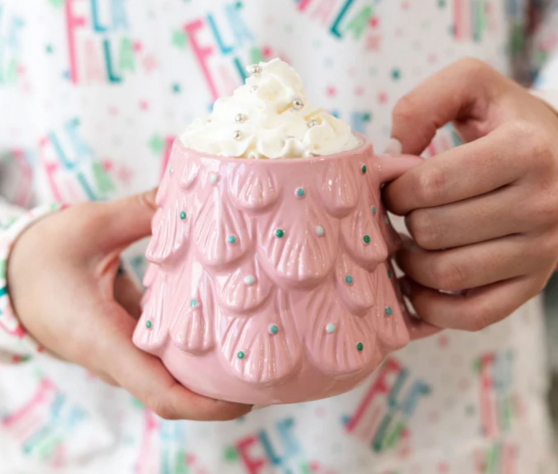 Pink Christmas Tree Mug