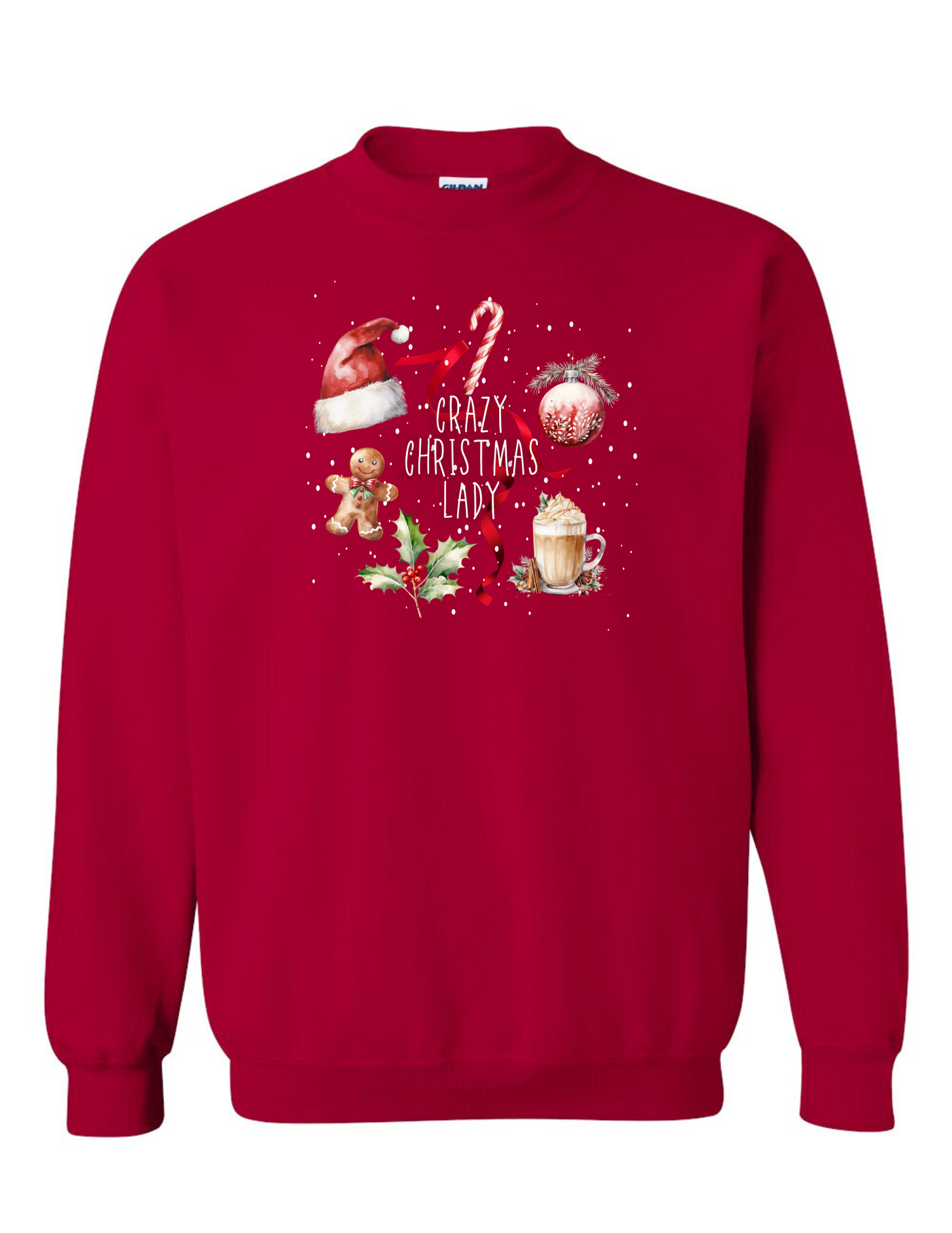 "Crazy Christmas Lady" Crewneck Sweatshirt