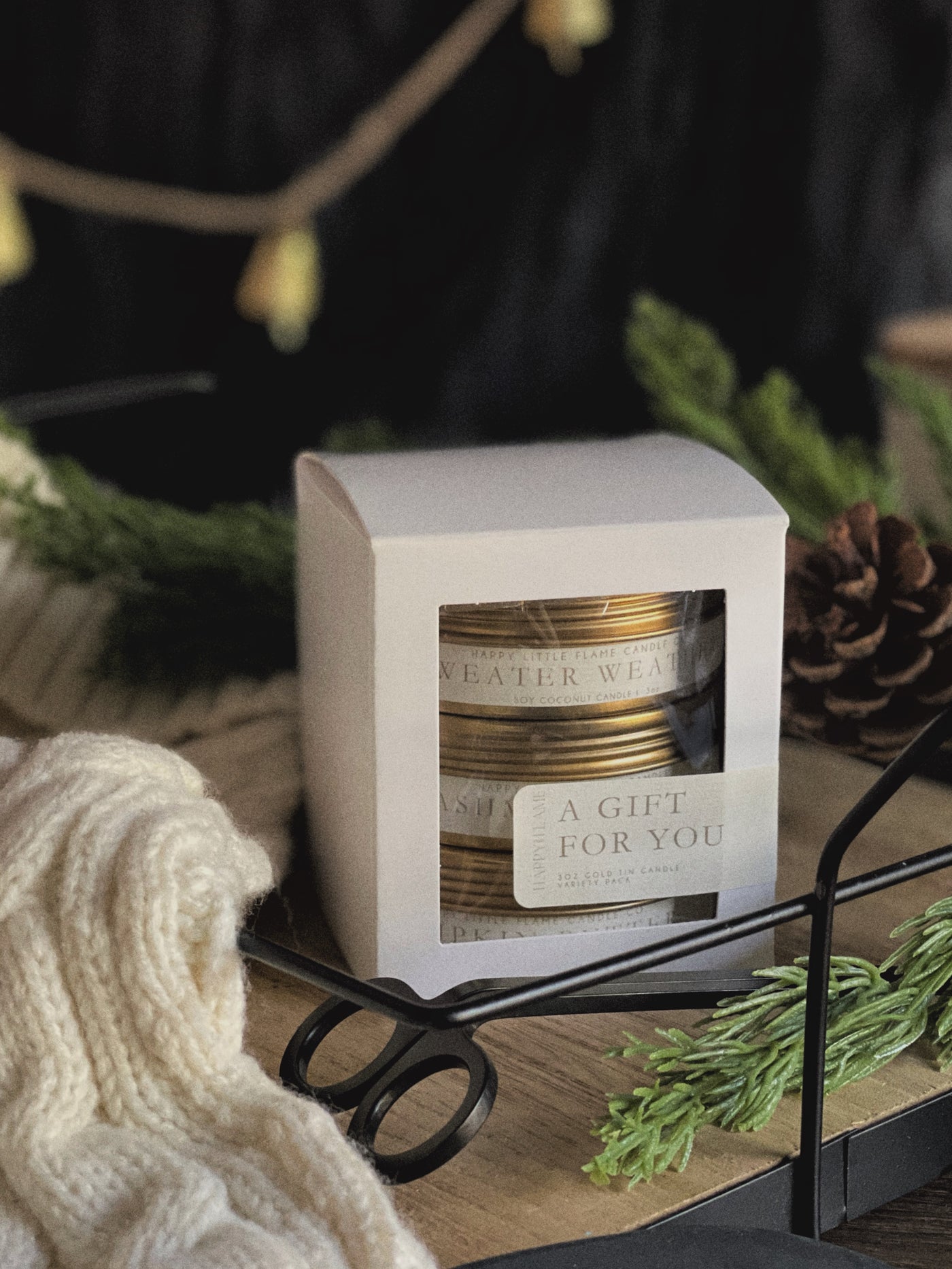 Gold Travel Tin Candle Gift Box