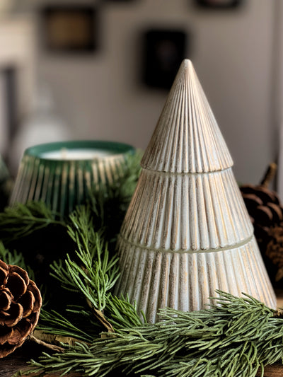 Vintage Christmas Tree Candle