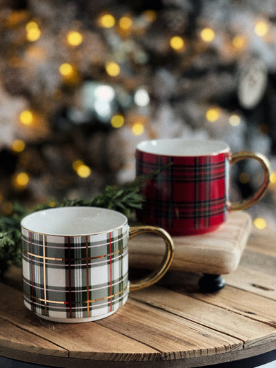 Holiday Plaid Mugs