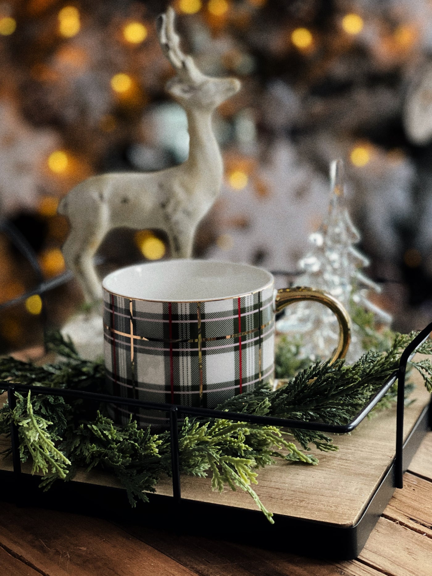 Holiday Plaid Mugs