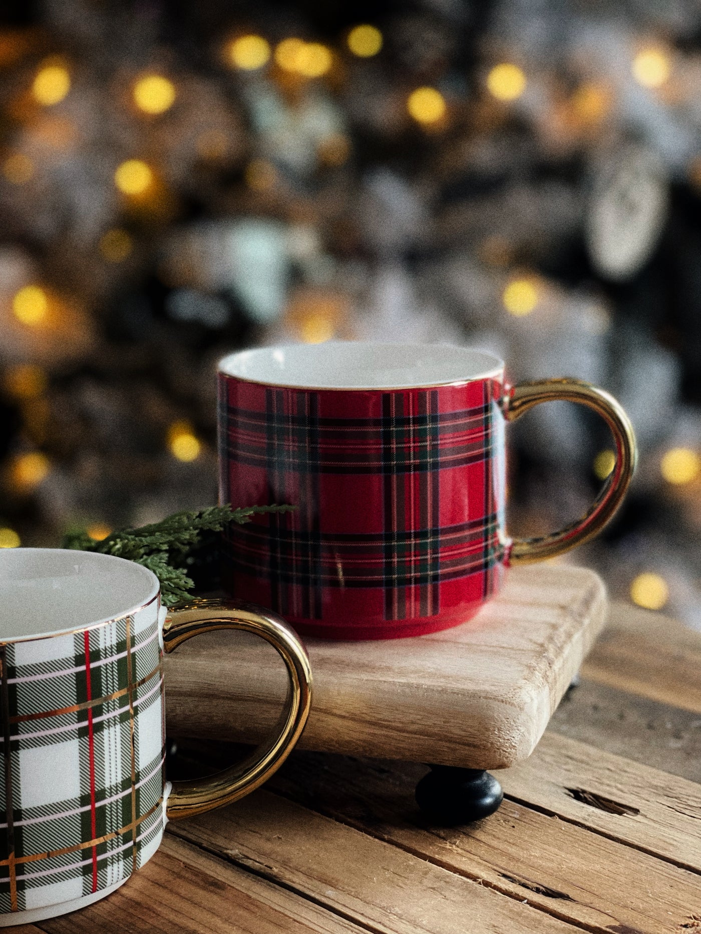 Holiday Plaid Mugs
