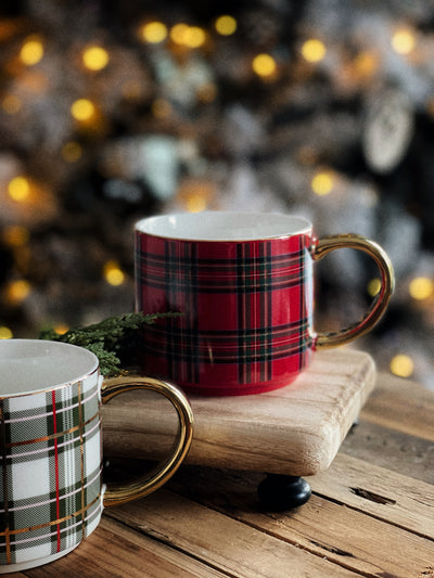 Holiday Plaid Mugs