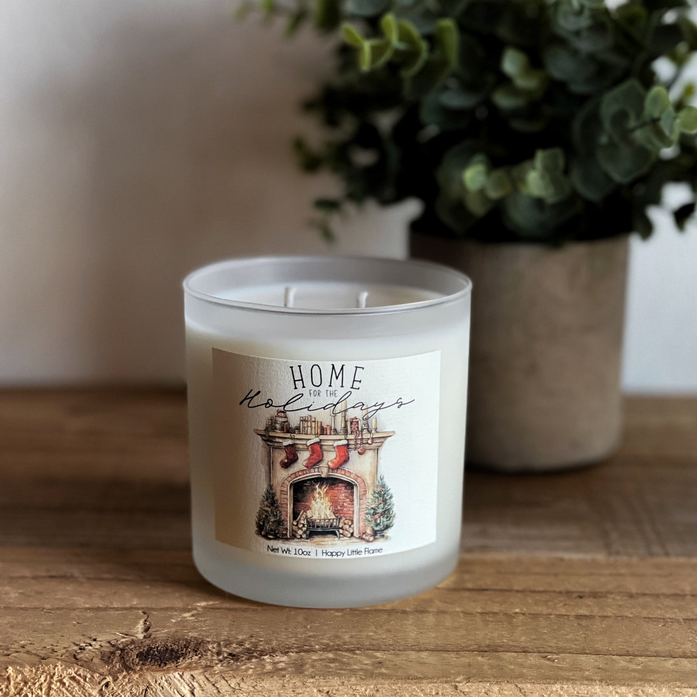 10oz "Home For The Holidays" Watercolor Candle