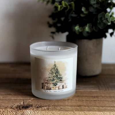 Watercolor Holiday Candles