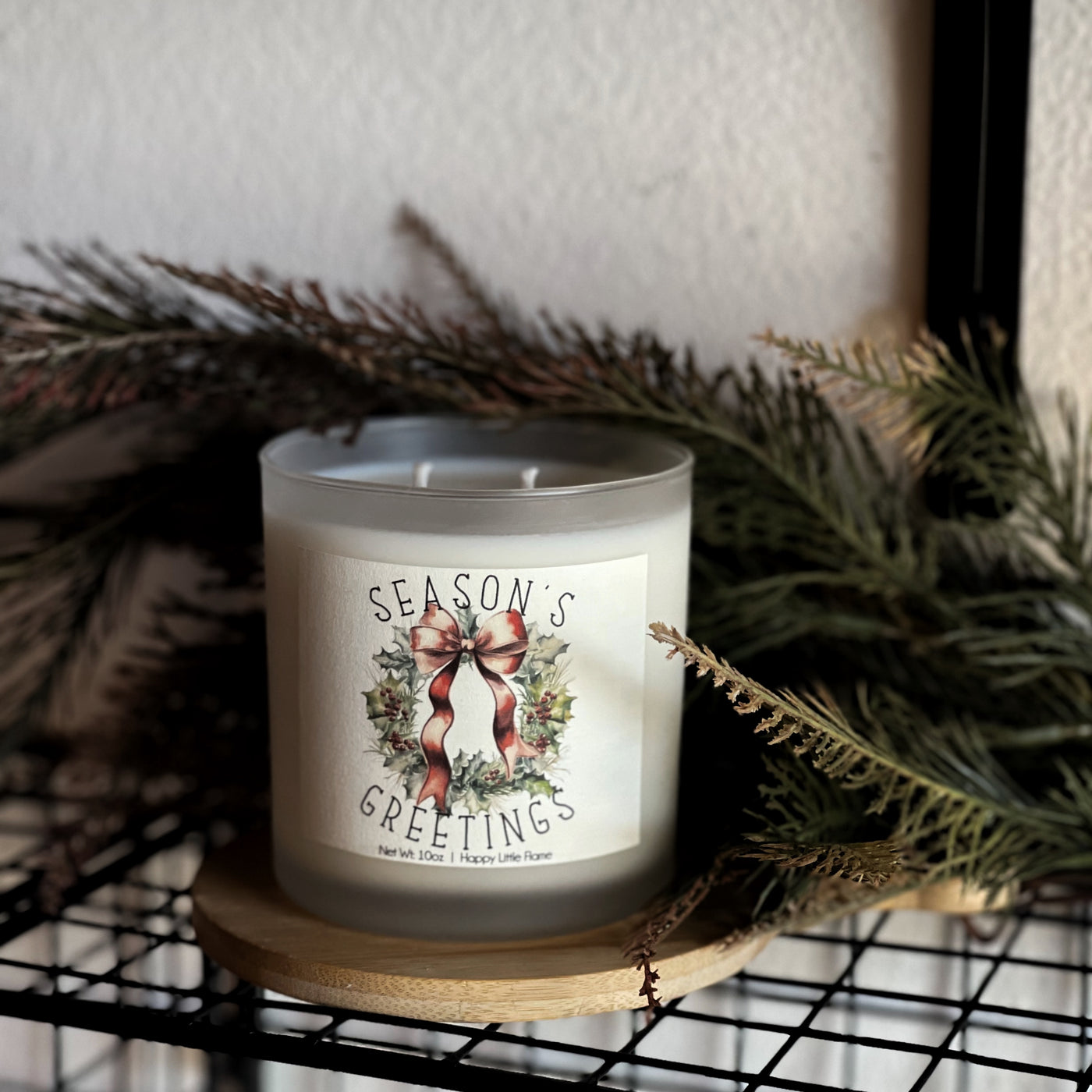 10oz "Season's Greetings" Watercolor Candle