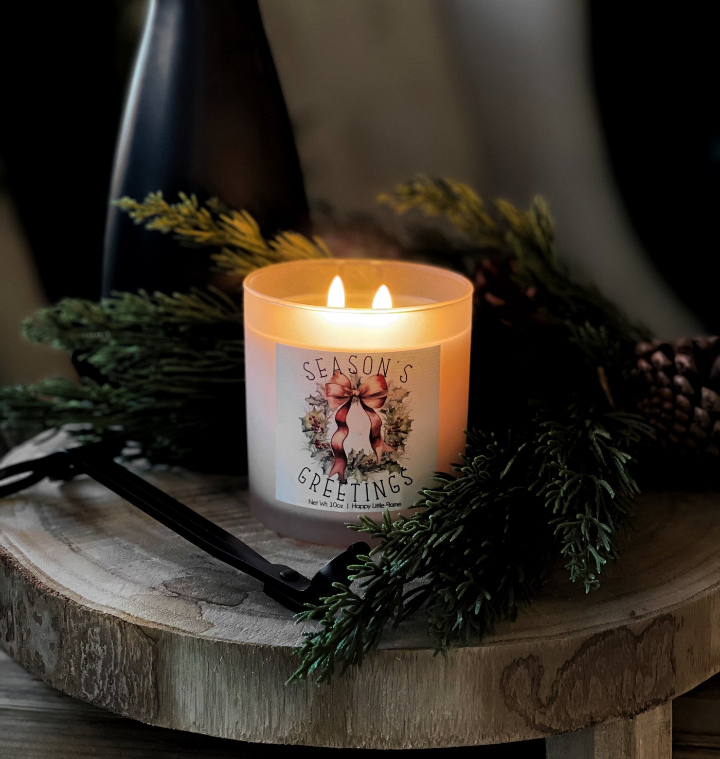 10oz "Season's Greetings" Watercolor Candle