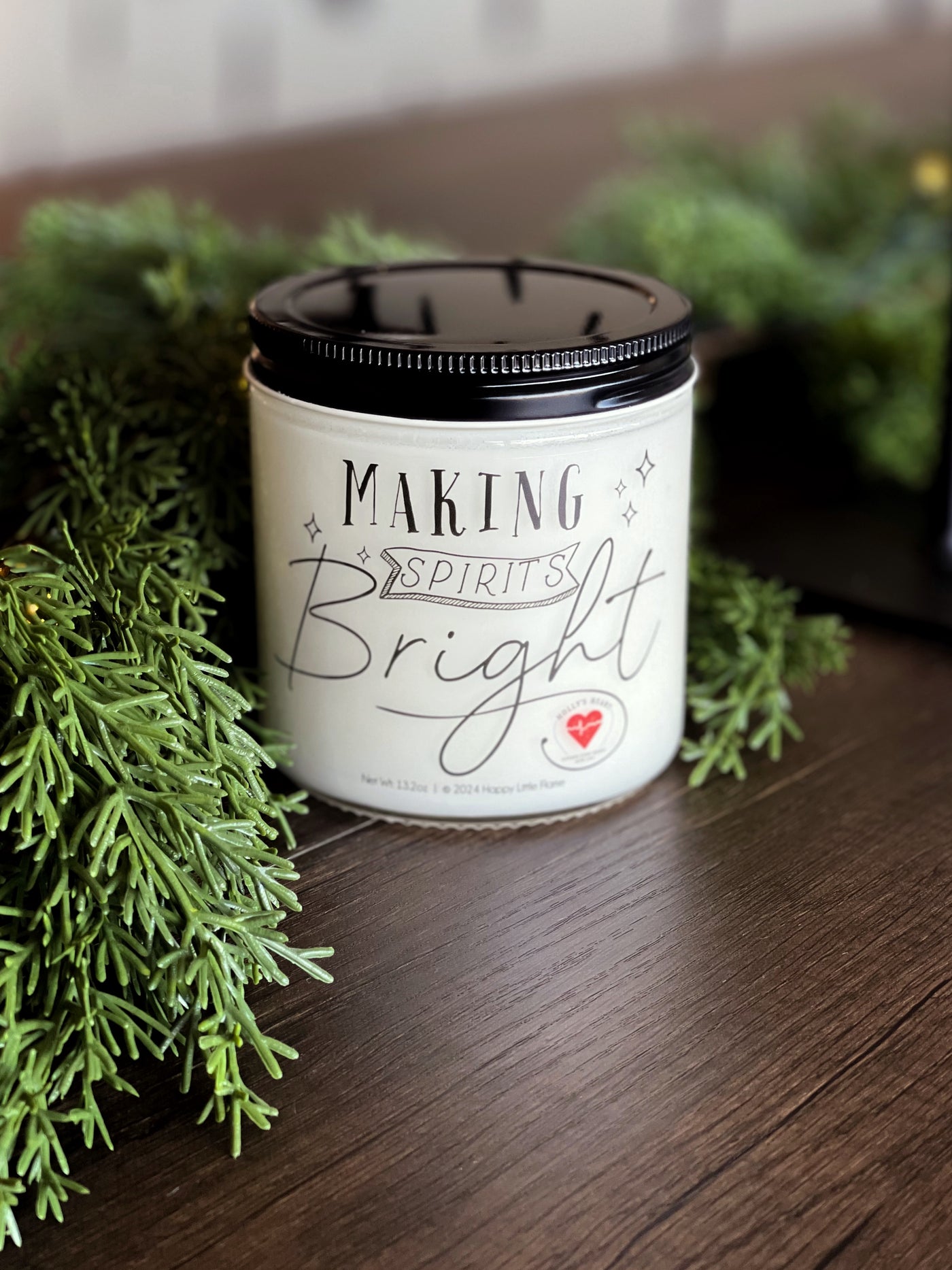 Making Spirits Bright Candle (benefitting Holly's Heart)