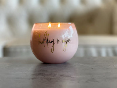 Pink Holiday Magic Candle