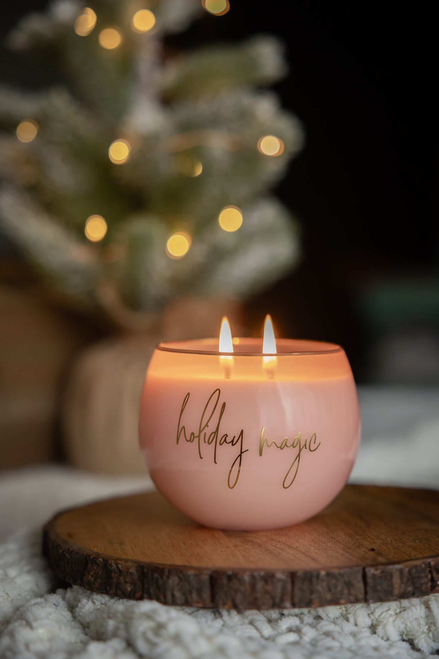 Pink Holiday Magic Candle