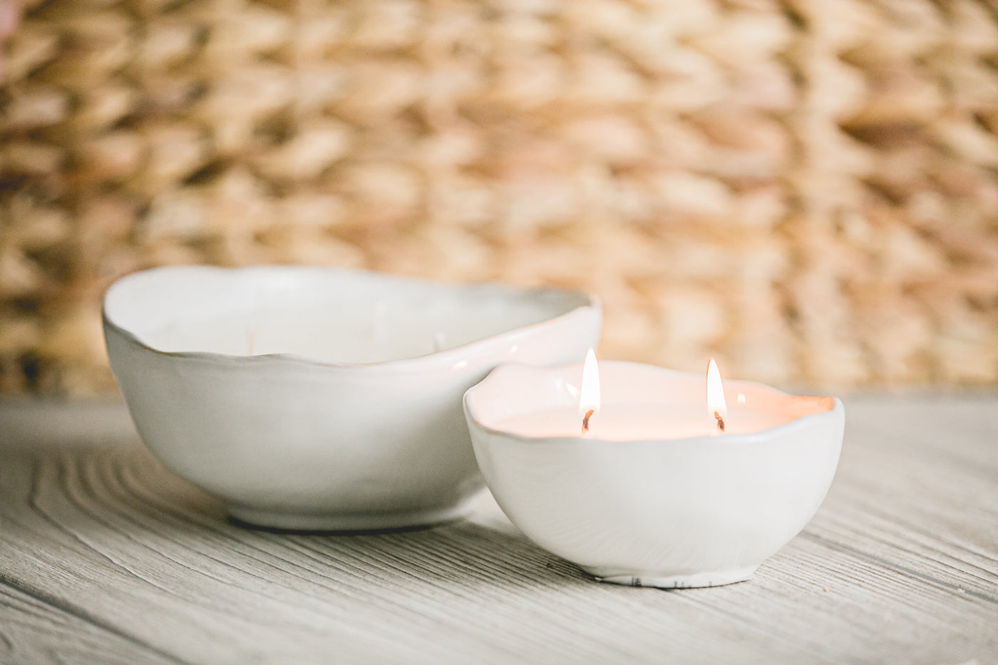 Raw Edge Pottery Candles